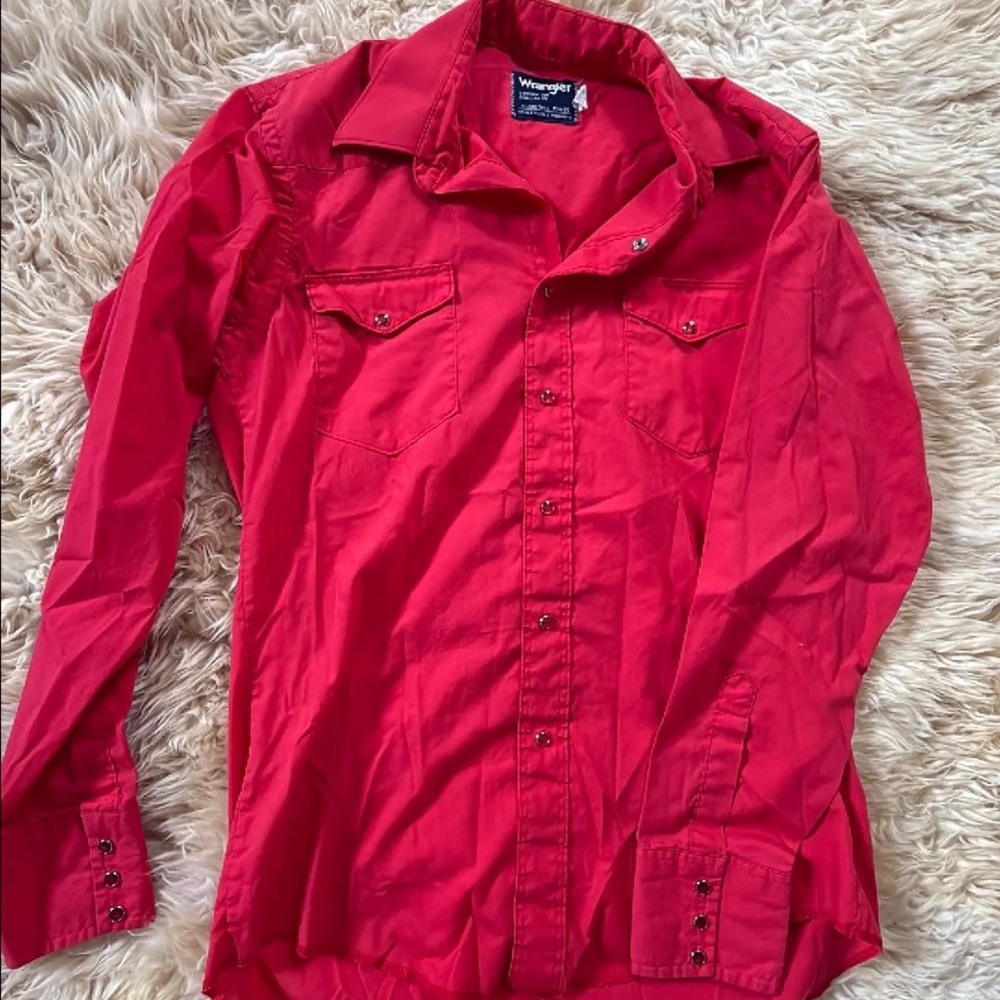 Wrangler Vibrant Red Cowboy Cut Shirt
